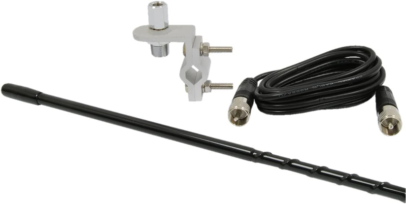 RP-83B Standard Series Black 3-Feet Mirror Mount Fiberglass CB Antenna Kit