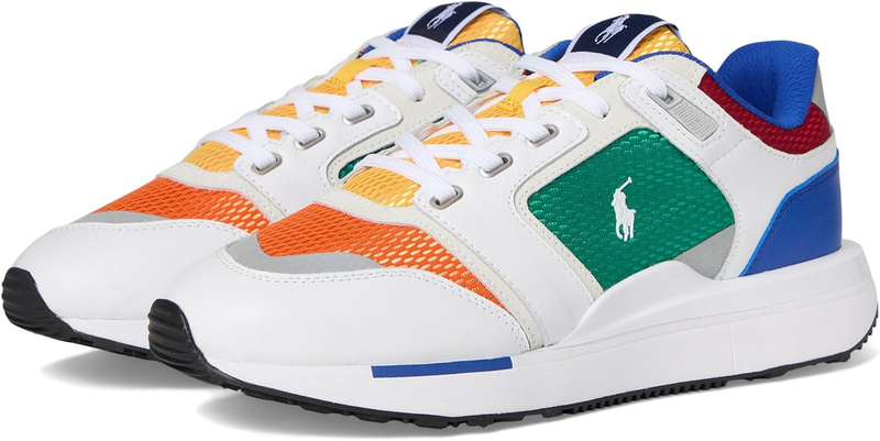 Polo Ralph Lauren Mens Train 89 V2 Suede-Paneled Sneaker