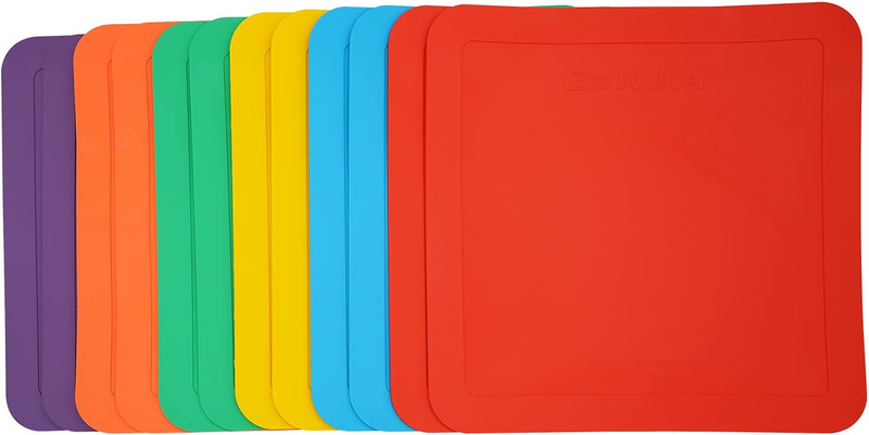 Eco Walker 12Inch Fla Square Spo Marker Muli-Color Exercise Kids Floor Playma (1