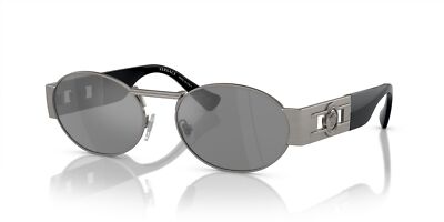 Pre-owned Versace Ve 2264 Matte Gunmetal/silver Grey 56/18/140 Unisex Sunglasses In Gray