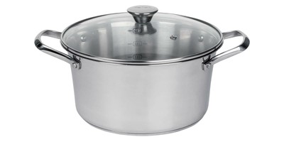 Tefal Topf aus Edelstahl 24cm mit Messskala Kochtopf Suppentopf