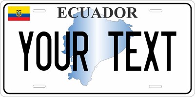 Ecuador Map License Plate Personalized Car Bike Motorcycle