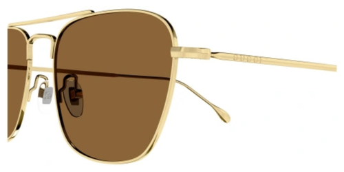 Pre-owned Gucci Gg1183s-002-53 Gold Brown