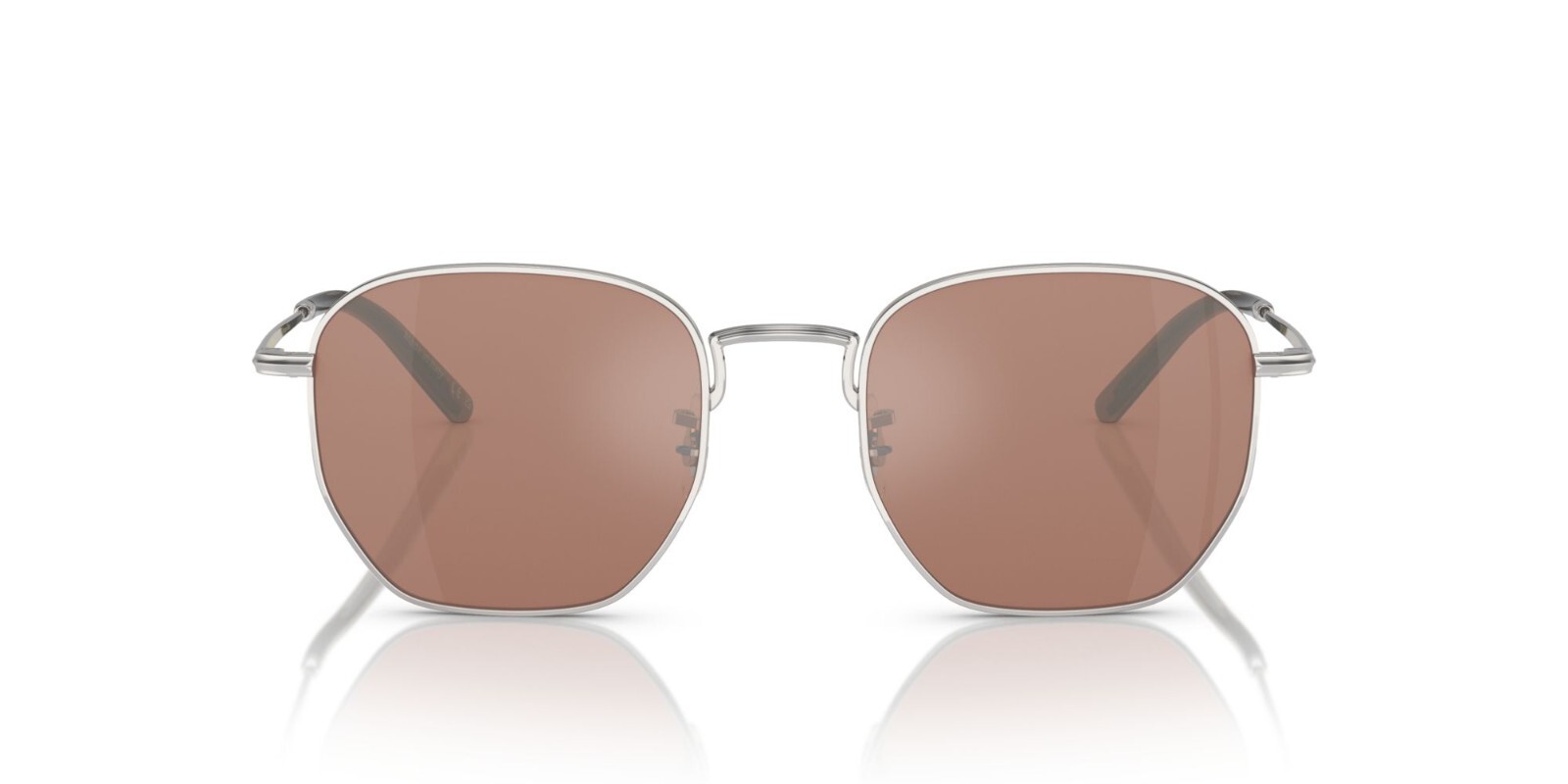 Pre-owned Oliver Peoples Kierney Sun Ov 1331s Silver/brown Mirrored (5036/w4) Sunglasses