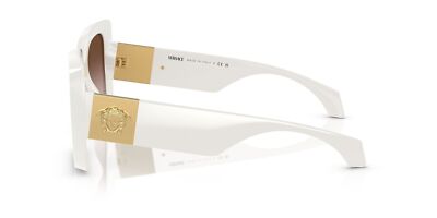 Pre-owned Versace Sunglasses Ve4467u 546213 54mm White / Dark Grey Lens In Gray