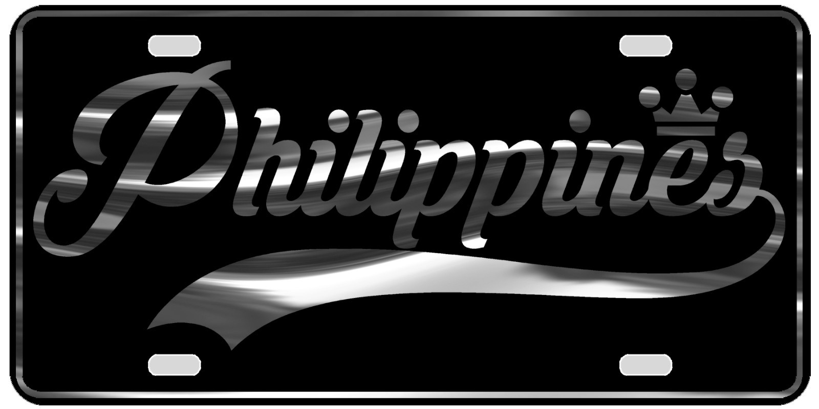 Philippines License Plate All Mirror Plate & Chrome and Regular Vinyl Choices