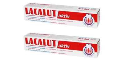 LACALUT AKTIV Toothpaste 2 pack Bleeding Gums Made in EUROPE 75ml ship from US