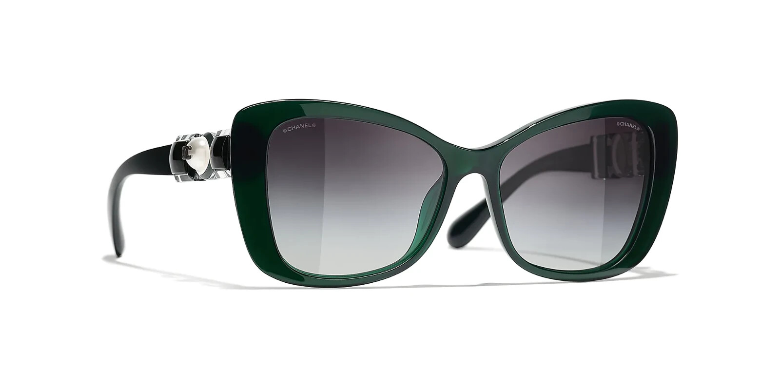 Chanel CH 5445H 1672/S6 Dark Green / Gray Gradient Lens