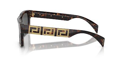 Pre-owned Versace Sunglasses Ve4445 10887 54mm Havana / Dark Grey Lens In Gray
