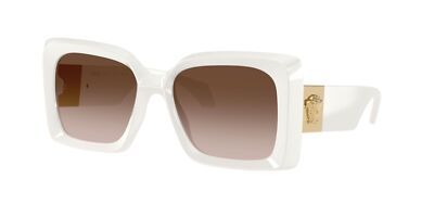 Pre-owned Versace Sunglasses Ve4467u 546213 54mm White / Dark Grey Lens In Gray