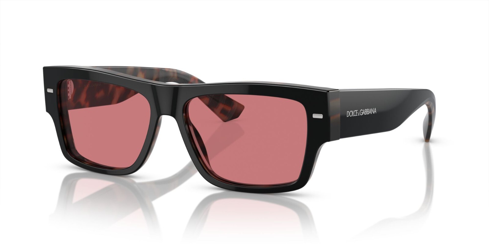 Dolce & Gabbana DG 4451 Black On Red Havana/Purple Brown