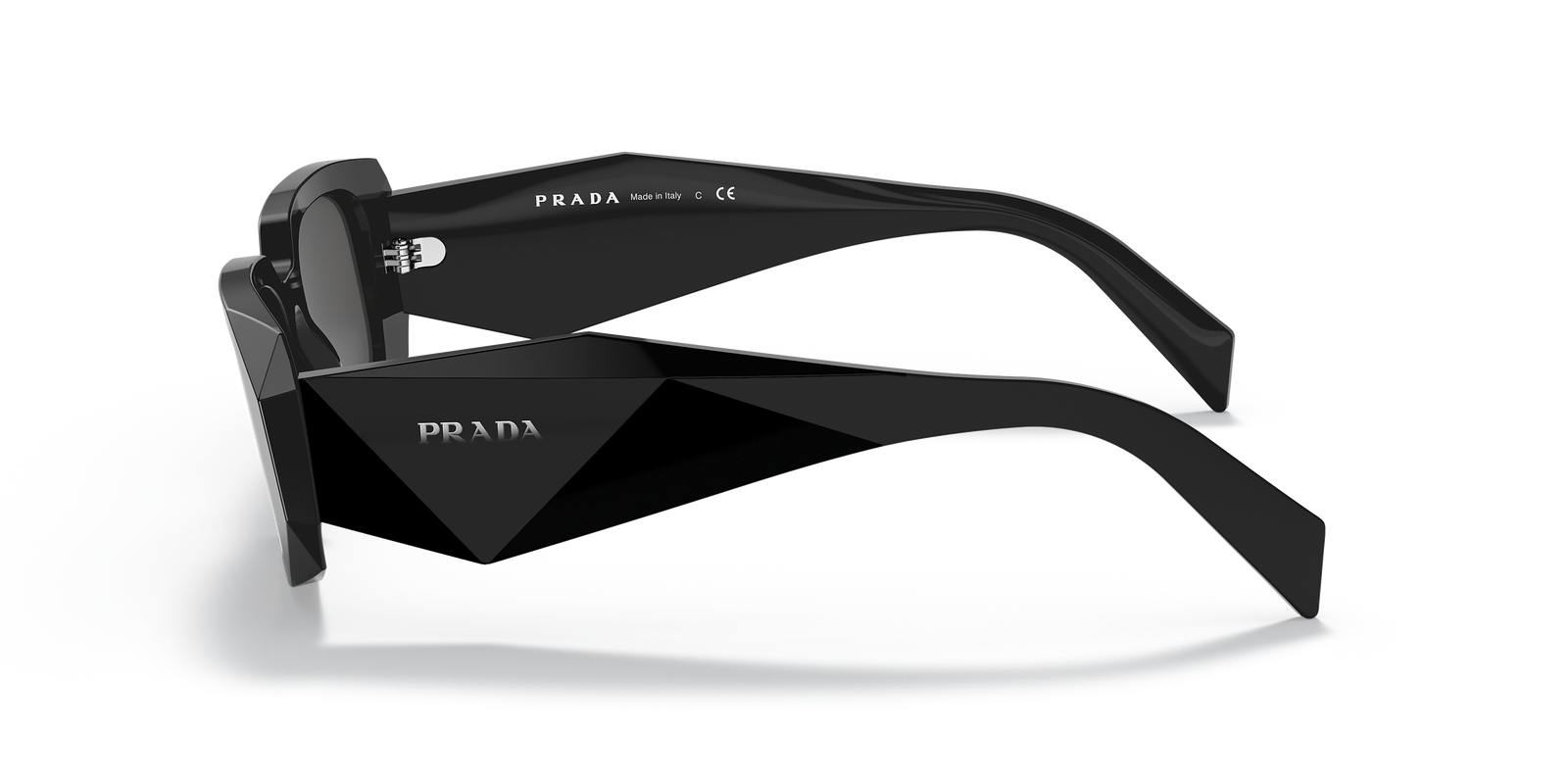 Pre-owned Prada Pr 17ws 1ab5so Black Dark Grey Lens Unisex Sunglasses Authentic In Gray