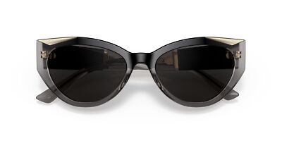 Pre-owned Prada Sunglasses Pr03ws 03m5s0 55mm Tranpsarent Grey / Dark Grey Lens In Gray