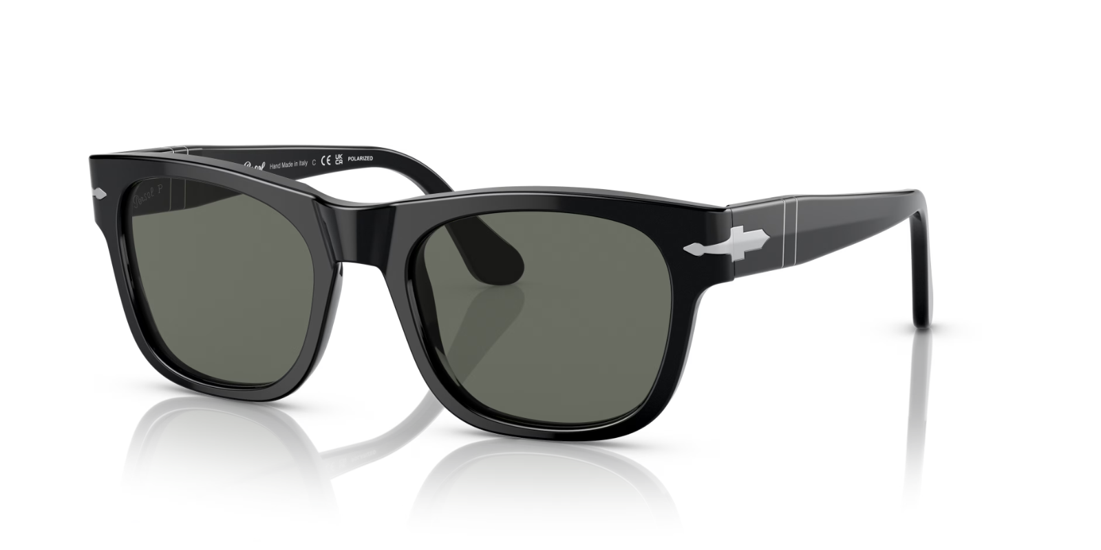 Pre-owned Persol Authentic  Po3269s 95/58 52mm Black/grey Polarized Lens In Gray