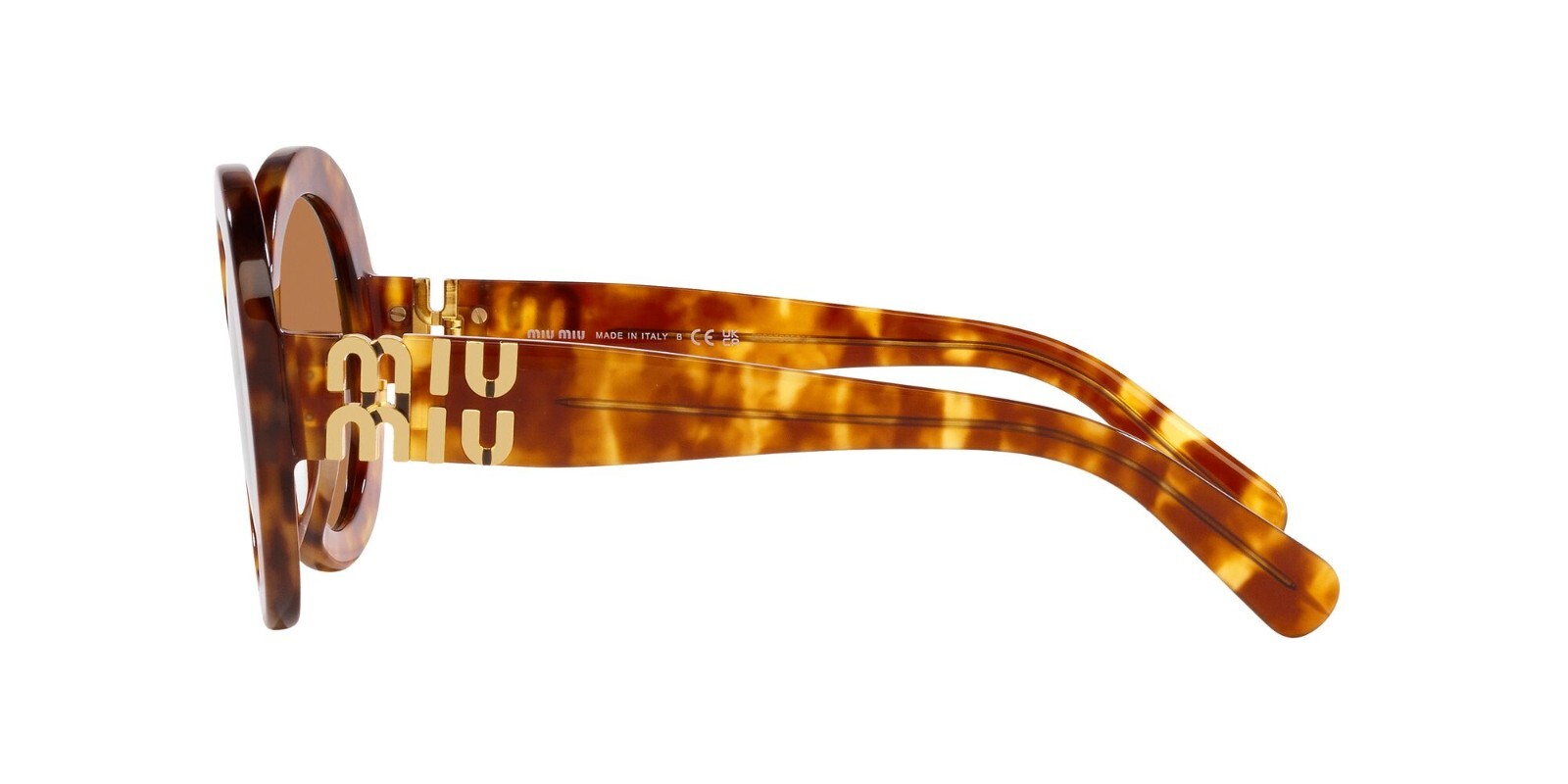 Pre-owned Miu Miu Mu 11ys Havana/light Brown (4bw2z1) Sunglasses