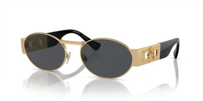 Pre-owned Versace Ve 2264 Matte Black/ Grey 56/18/140 Unisex Sunglasses In Gray