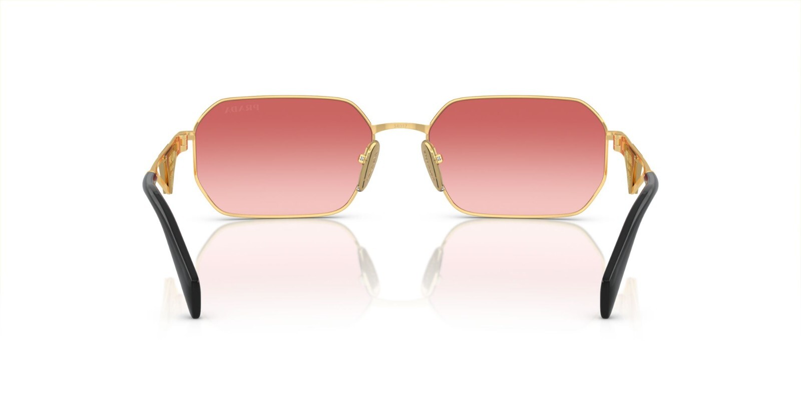 Pre-owned Prada Pr A51s Gold/pink Red Shaded (5ak-40c) Sunglasses