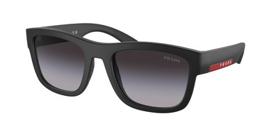 Pre-owned Prada Linea Rossa Ps 01zsf 1bo09u Matte Black Grey Gradient 56mm Mens Sunglasses