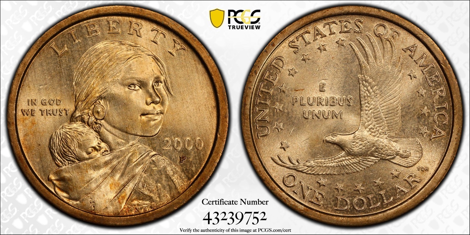 2000-P PCGS MS64 Wounded Eagle FS-901 Sacagawea Dollar-Price Guide