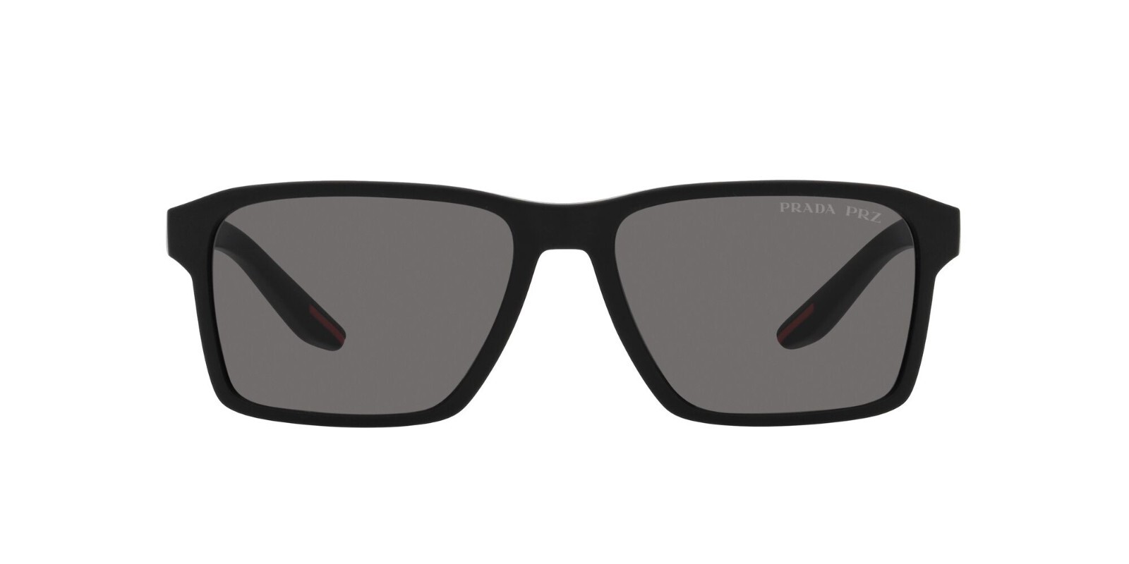 Pre-owned Prada Linea Rossa Sps 05ys Rubber Black/dark Grey Polarized (dg0-02g) Sunglasses In Gray