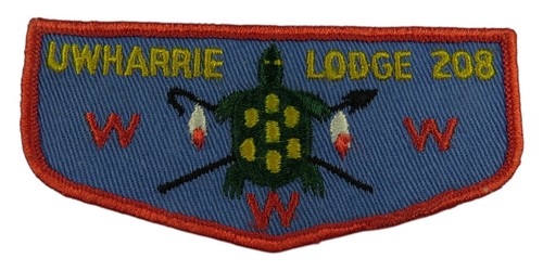 Uwharrie Lodge 208 Uwharrie Council NC F1 Flap RED Bdr