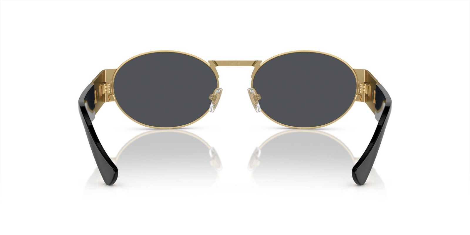 Pre-owned Versace Ve 2264 Matte Gold/dark Grey (1002/87) Sunglasses In Gray