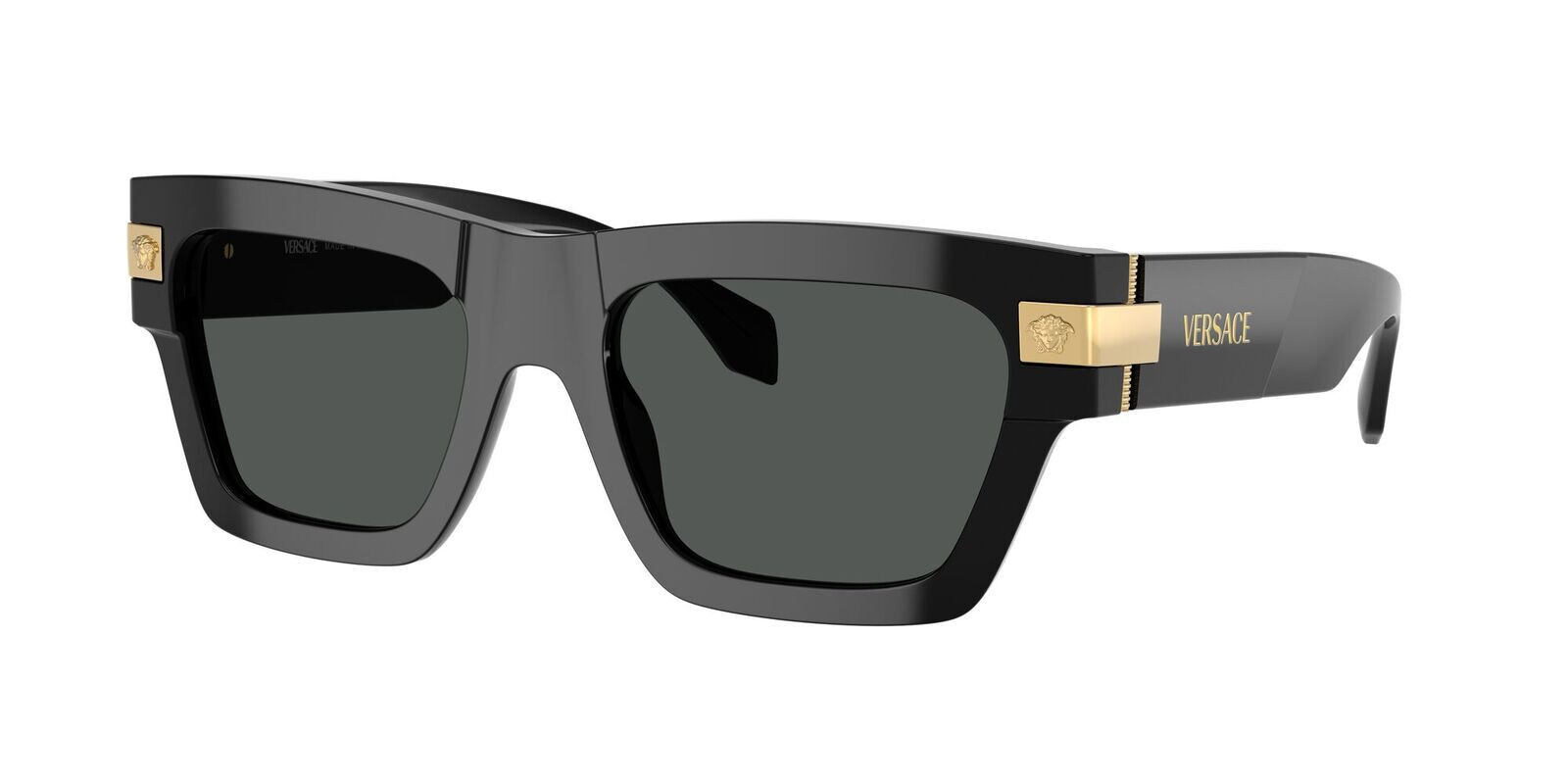 Pre-owned Versace Brand 2024  Men Sunglasses Mod. 4464 Gb1/87 Authentic Logo Italy Case In Gray