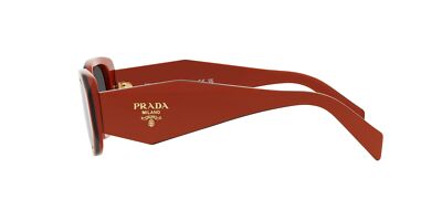 Pre-owned Prada Sunglasses Pr17ws 12n5s0 49mm Orange Black / Dark Grey Lens In Gray