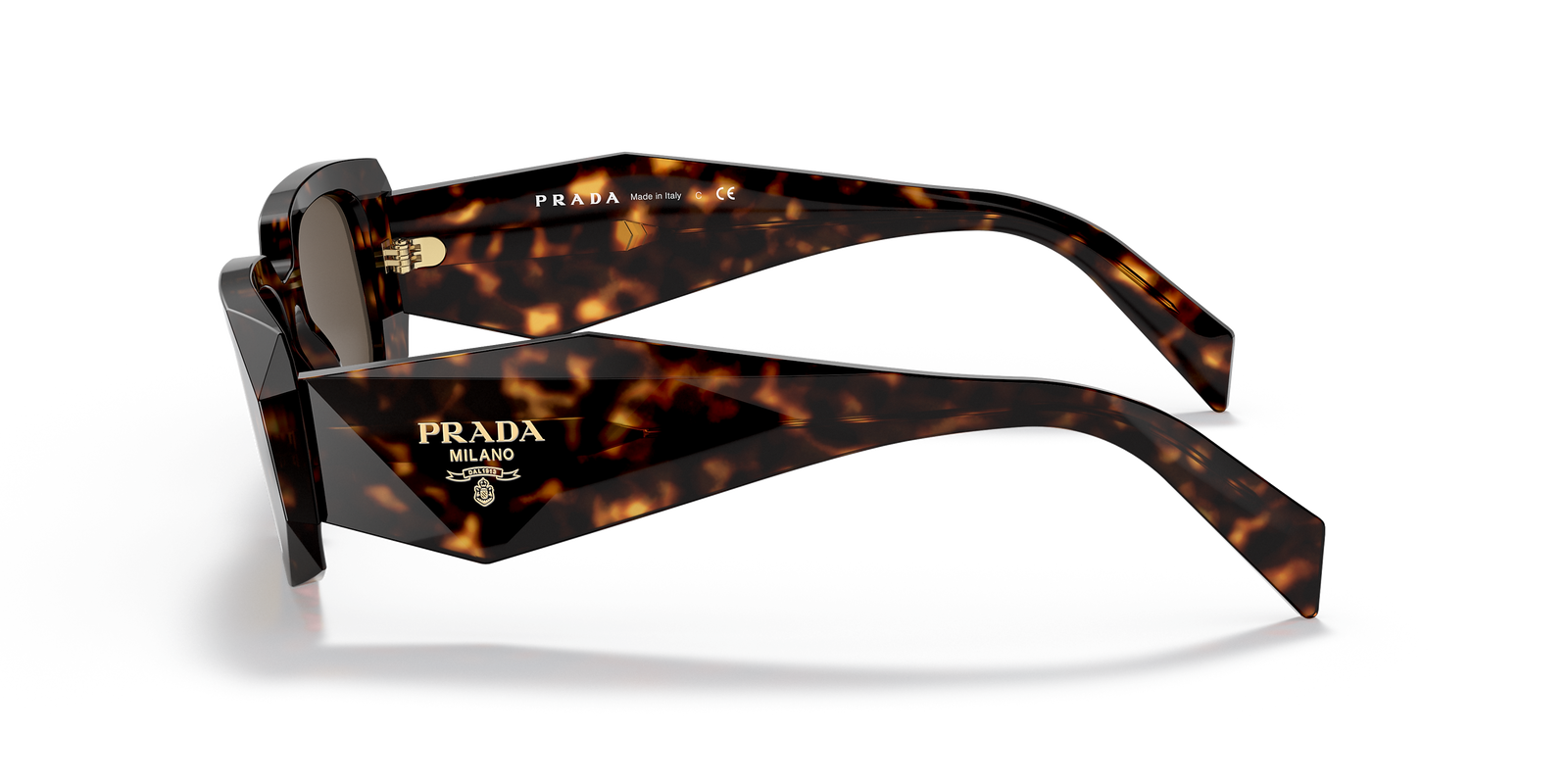 Pre-owned Prada Sunglasses Pr17ws 2au8c1 49mm Tortoise / Brown Lens Brand Authentic