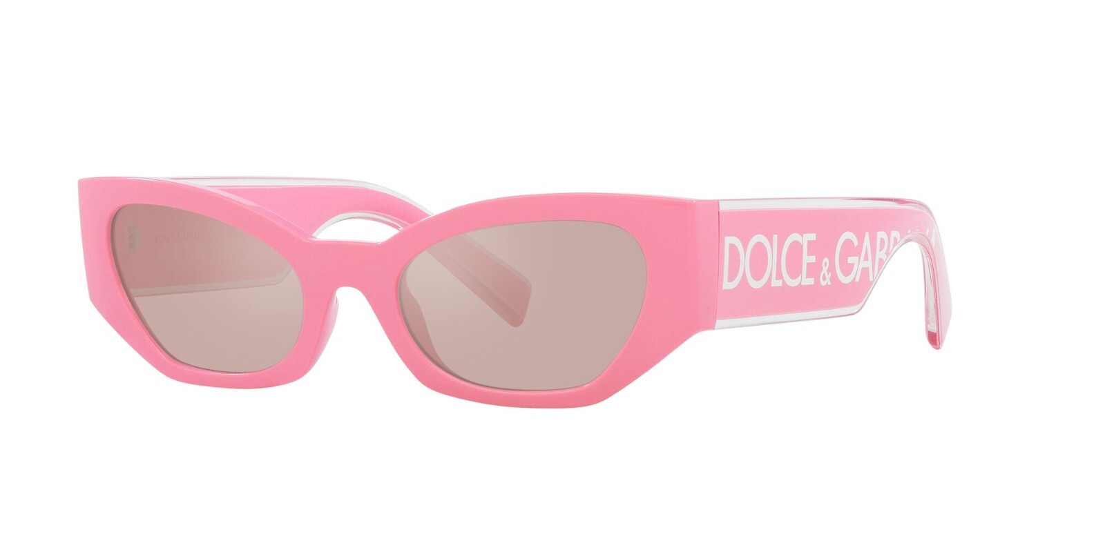 Dolce & Gabbana ピンクベージュ サングラス DG Sharped sunglasses in Transparent pink for Women