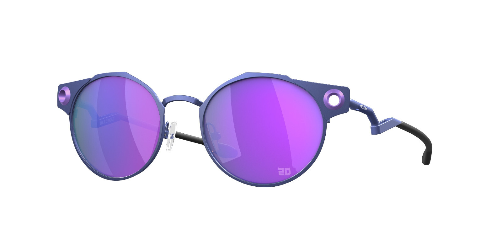 Pre-owned Oakley Sunglasses Deadbolt Fabio Quartararo Matte Navy Prizm Violet Oo6046-10 In Purple