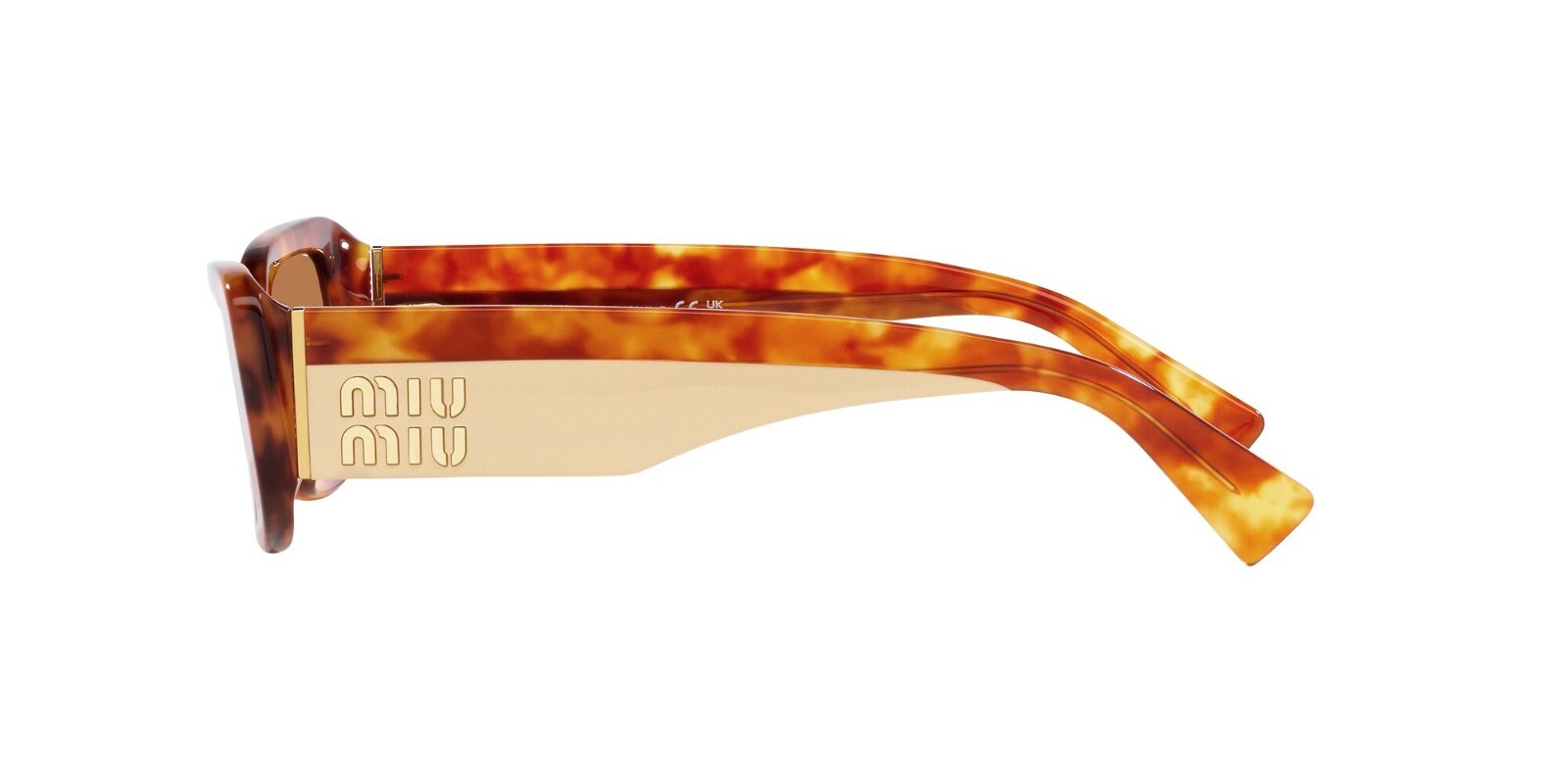 Pre-owned Miu Miu Smu 08ys Havana/brown (4bw-2z1) Sunglasses