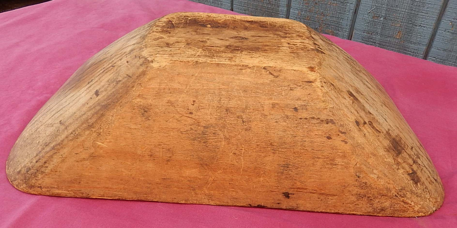 Traditional Rectangular Antique Maine Wooden Trencher / Chopping Bowl