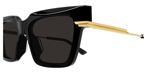 Pre-owned Bottega Veneta Sunglasses Bv1242s-001 Black - Gold - Gray