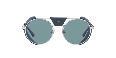 Pre-owned Persol Sunglasses Po2496sz 1139p1 50mm Silver / Green Polar Lens