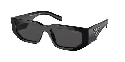 Pre-owned Prada 09zsf Sunglasses 1ab5s0 Black 100% Authentic In Gray