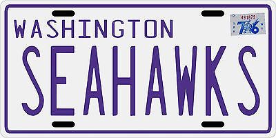 Seattle SEAHAWKS football 1976 first NFL season Washington License plate