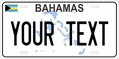 Bahamas Map License Plate Personalized Custom Auto Bike Motorcycle Moped