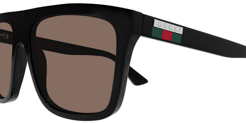 Pre-owned Gucci Gg0748s-005-59 Black Brown