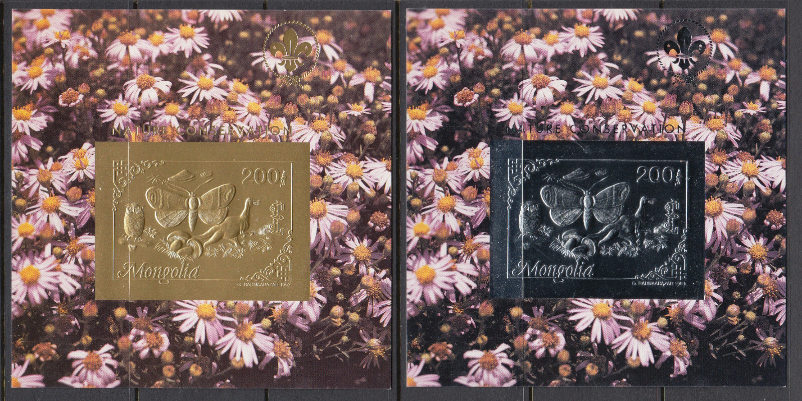 Mongolia 1993 Conservation Scouts Miniature sheet  MNH