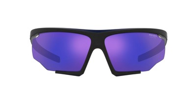 Pre-owned Prada Linea Rossa Sunglasses Ps 07ys 13k05u Black Blue Man