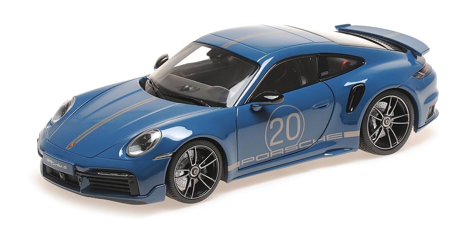 【MINICHAMPS】限定504Porsche 911TurboS Blue Minichamps Porsche 911 Turbo S Coupe Sport Design 992 2021