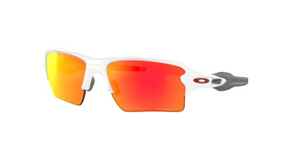Oakley Flak 2.0 XL Sunglasses, Polished White Frame, Prizm Ruby Lens