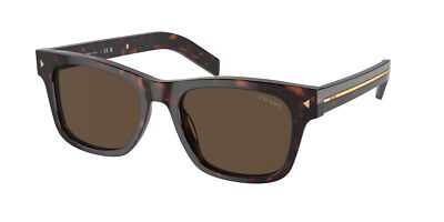 Pre-owned Prada Pr A17s 17n70f Radica Tortoise Dark Brown 51 Mm Men's Sunglasses