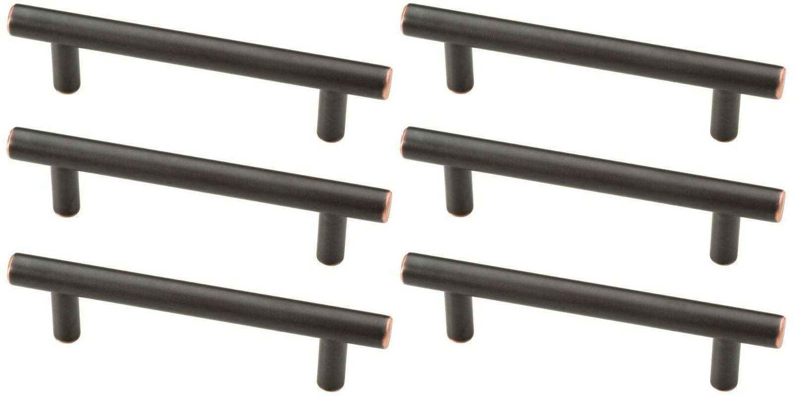 Lot of 6 Liberty Hardware P01012C-VBC-C Drawer Pull Bronze w/ Copper Highlights