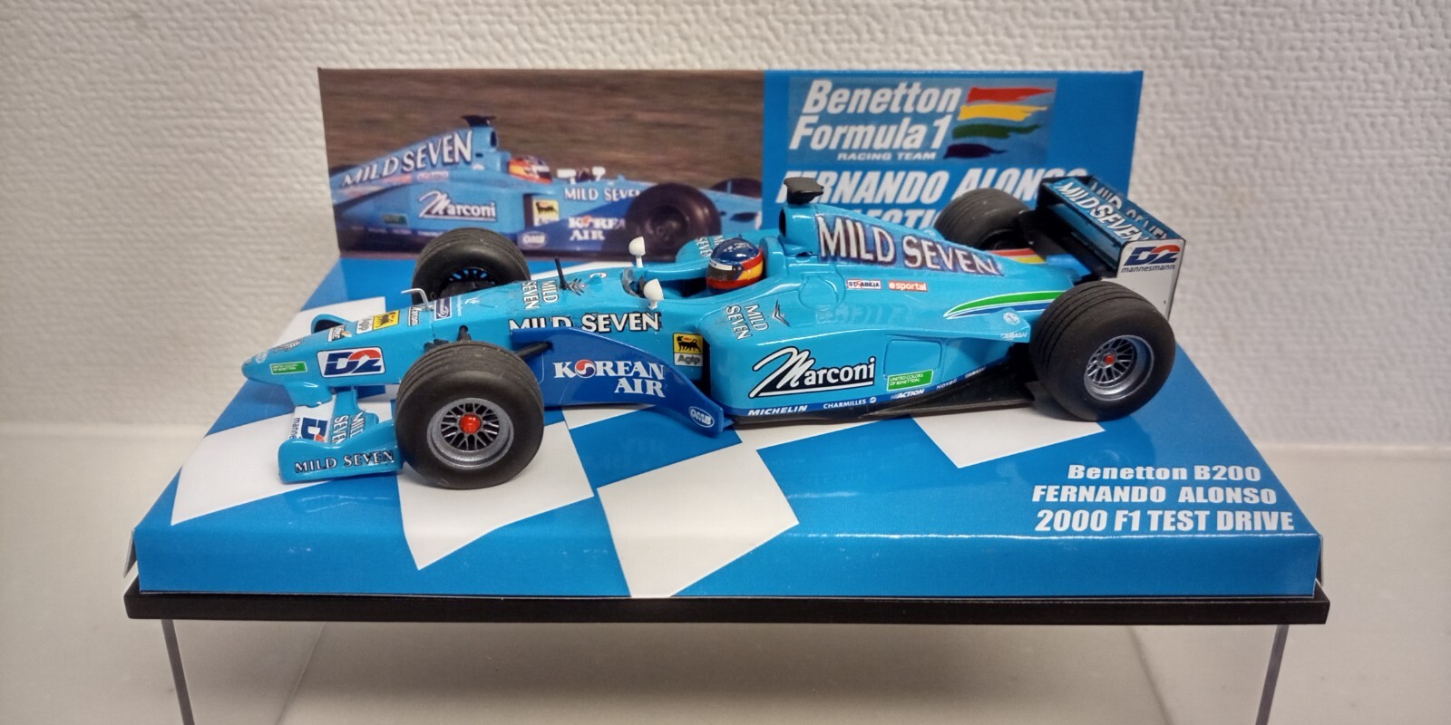 特価 MINICHAMPS (1/18) ベネトン B201 1:18 Benetton F1 Racing Team FedEx Korean Air #6 A. Wurz
