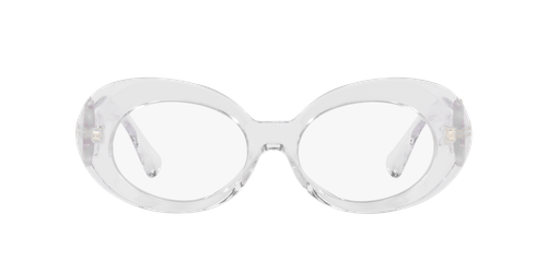 Pre-owned Versace Sunglasses Ve4426bu 1481w 54mm Crystal / Clear Lens