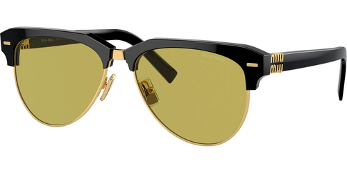 Pre-owned Miu Miu 0mu09zs-571ab07o Pilot Black In Green