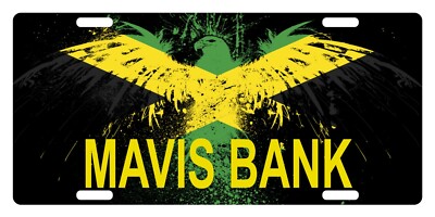 Jamaica Flag License Plate Jamaican Eagle Emblem Mavis Bank