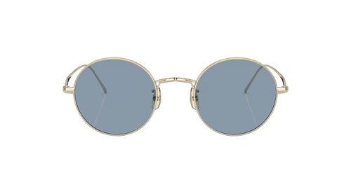 Pre-owned Oliver Peoples 0ov1293st-48503556 Round Gold In Blue